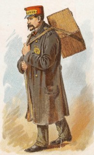 Viennese types by Ladislav Eugen Petrovits (1839, 1907), painter from Austria. Servant, service