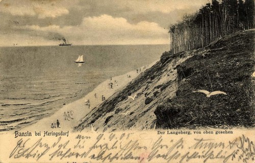 Historical postcard around 1900, Baltic resort Bansin, district of the municipality of Baltic