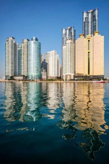 BUSAN, SOUTH KOREA, APRIL 13, 2017: Marine city expensive and prestigious residential area