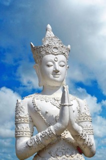 God of Sky, Chiang Mai, Thailand, white statue, Buddha Chiang Mai, Thailand