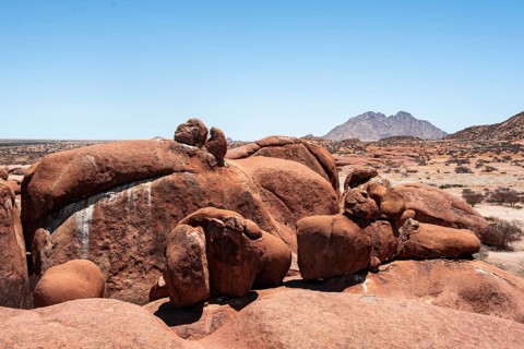 Rock formation, Pontok Mountains, Great Spitzkoppe, Spitzkoppe, Great Spitzkoppe Nature Reserve,