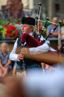 Bagpipe orchestra, Pipe concert, Sigmaringen, Baden-Württemberg, Germany