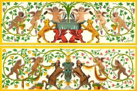 Facsimile of a Italian wall painting, 16th century