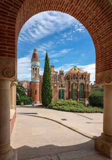 Historic hospital complex of the Hospital de la Santa Creu i Sant Pau, Barcelona, Catalonia, Spain