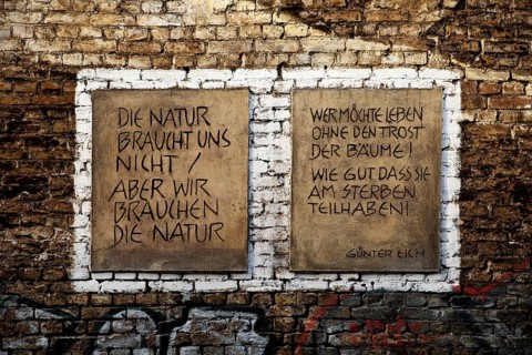 Das Wandbild mit dem Titel Weltbaum 2, Werden, Sein, Vergehen von Ben Wagin am S-Bahnhof