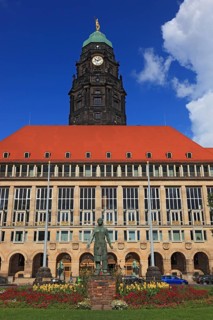 The New Town Hall in Dresden, Saxony, Germany