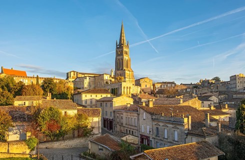 View of old town of Saint-Emilion, France