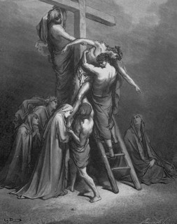 The Descent from the Cross, Jesus' body being taken from the cross, John chapter 19, verse 38,