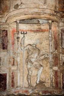 Wall fresco in the Historic Villa San Marco, Stabiae, Castellammare di Stabia, Campania, Italy