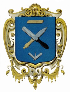 Coat of arms of the cutler corporation, Paris, France, 19th century