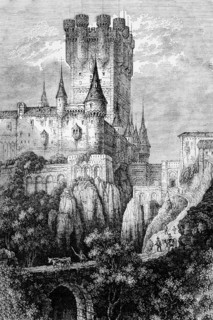 The Alcazar of Segovia, Segovia Castle, a striking stone fortress in the historic centre of Segovia