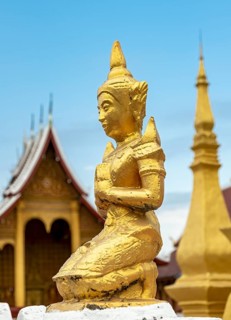 Deity statue, Wat Sensoukharam, Luang Prabang, Laos