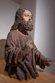 Figure of Jesus, around 1470, only the corpus of the palm tree still exists, Strigel Museum,