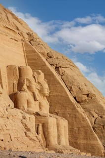 Statues Pharaoh Ramses II Rock Temple Abu Simbel, Egypt