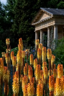 Mediterranean garden with neoclassical architecture, temple, Royal Botanic Gardens (Kew Gardens),