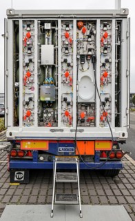 Münster, North Rhine-Westphalia, Germany - Refuelling demonstration at Westfalen AG's mobile H2