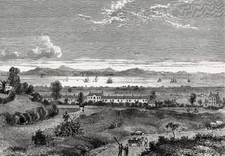 Picardy Village, Gayfield House and the Firth of Forth, Edinburgh, Scotland, 18th century
