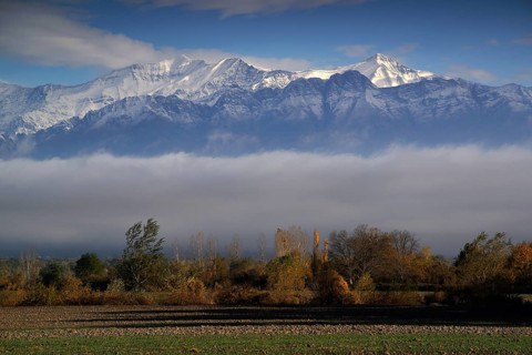 Azerbaijan, typical mountain landscape, Qäbälä, Europe, Asia
