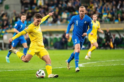 WROCLAW, POLAND - MARCH 26, 2024: Qualifications for UEFA Euro 2024. Final play-off match Ukraine -