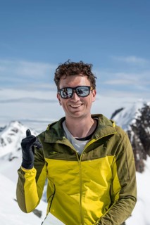 Portrait, Ski tourer in winter, Graubünden, Switzerland
