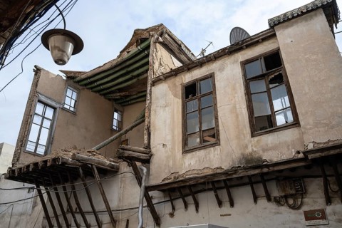 Damascus, Syria. December 10th 2025. A dilapidated old Arabic house in need of restoration in