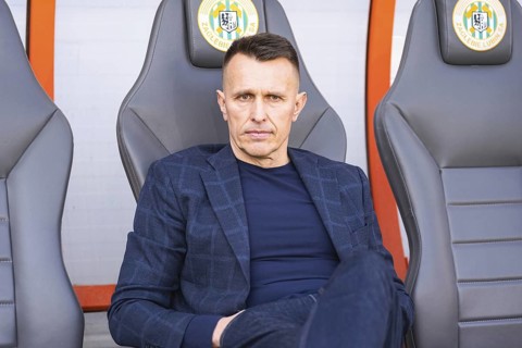 LUBIN, POLAND - MARCH 16, 2025: Football match between KGHM Zaglebie Lubin vs Korona Kielce. Head