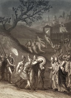 The arrest of Jesus Christ, Garden of Gethsemane, New Testament, steel engraving 1853, digitally
