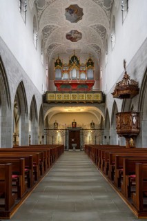 Interior view of Radolfzell Cathedral of Our Lady, Radolfzell am Lake Constance, Konstanz district,