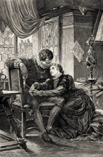 ACT III, SCENE II., Clara's dwelling, Egmont and Clara, scene from EGMONT by Johann Wolfgang von