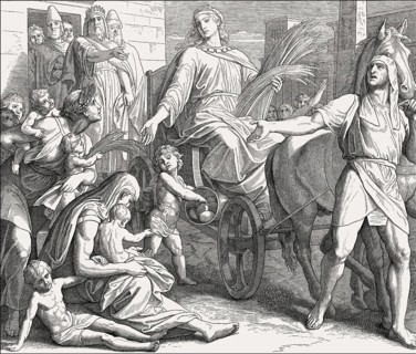 Joseph Promoted in Egypt, Old Testament, by Julius Schnorr von Carolsfeld, 1860