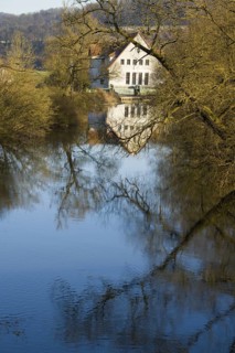 Historical hydroelectric power station, Diemel river, Wülmersen, Trendelburg, Hesse, Germany