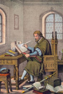 Martin Luther, translating the holy bible at the Wartburg castle, Germany, 1521-22