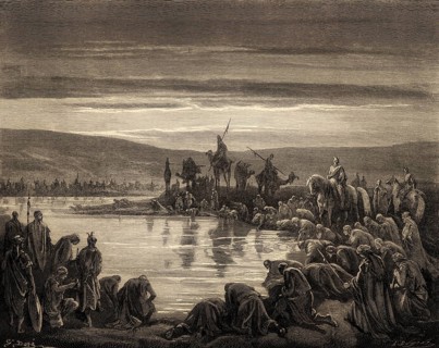 Gideon choosing his soldiers, Old Testament, Gustave Doré, 1863