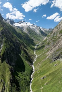 Rötspitze, Umbaltal with river Isel, Hohe Tauern National Park, East Tyrol, Tyrol, Austria