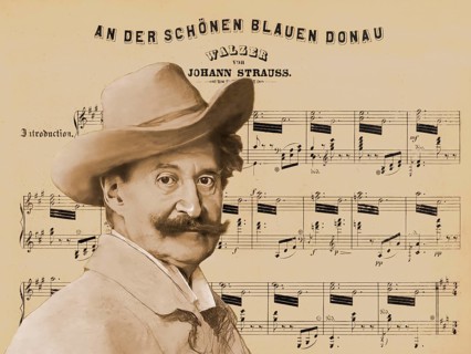 Johann Baptist Strauss II, 1825 – 1899, Austrian composer and violinist, 1879, digitally edited