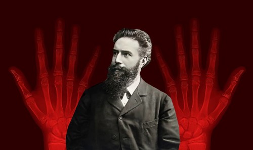 Portrait of Wilhelm Conrad Röntgen, 1845 – 1923, German mechanical engineer and physicist,
