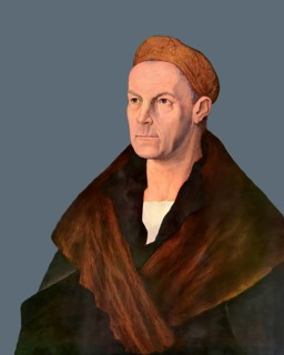 Portrait of Jakob Fugger, 1459, 1525, German businessman, digitally edited according to a painting