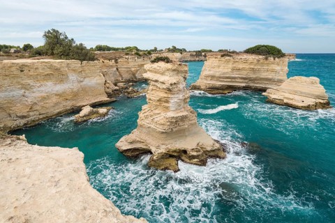 Cliffs in Torre Sant'Andrea, Italy