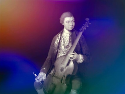 Carl Friedrich Abel, 1723? – 1787, German composer, digitally edited according to a painting by