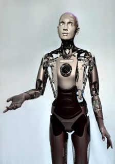 Humanoid robot for human-machine communication, artificial intelligence, AI, exhibition, history of