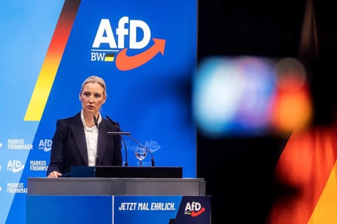 Alice Weidel, co-chair of the parliamentary group of the right-wing populist and far-right