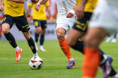 LUBIN, POLAND - JULY 28, 2024: Football match Polish PKO Ekstraklasa between KGHM Zaglebie Lubin vs