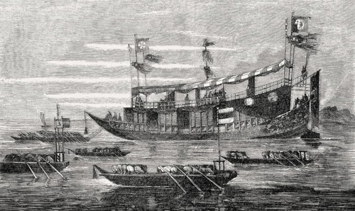 The junk ship of Xianfeng Emperor, Emperor of the Qing dynasty, 1857