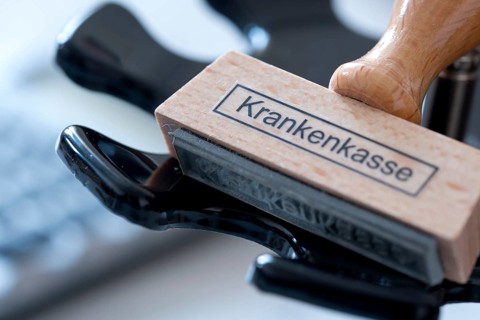 A stamp with the inscription Krankenkasse, Federal Republic of Germany