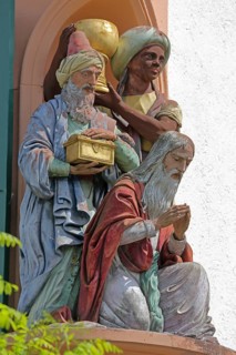 Sculpture Three Wise Men by Hans Volker Dursy 1985, Wise Men from the Orient, Balthasar, Melchior,
