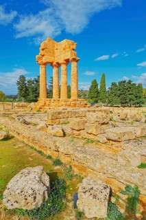 Temple of Castor and Pollux, Valley of Temples, Agrigento, Sicily, Italy