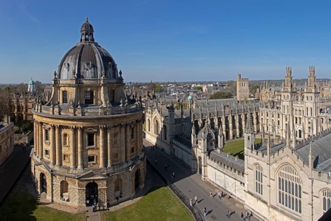 Radcliffe Camera Library, All Souls College, Photomerge, Oxford, England, Great Britain