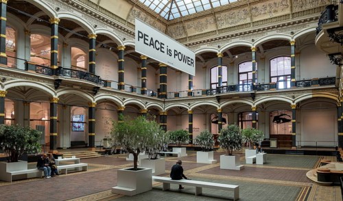 Gropius Bau Berlin, interior view with the exhibition Peace is Power, Yoko Ono, Berlin, Germany