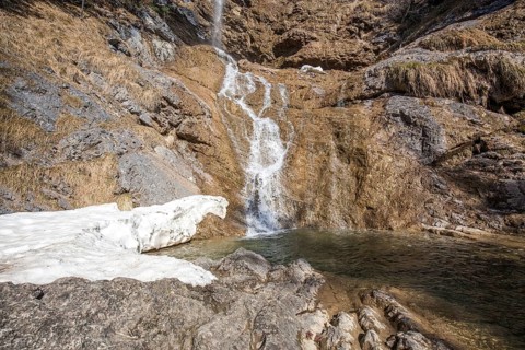 Zipfelsbach waterfalls, near Hinterstein, Bad Hindelang, Oberallgäu, Allgäu, Bavaria, Germany
