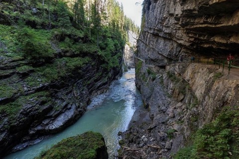 River Breitach and Breitachklamm gorge near Oberstdorf, Oberallgäu, Allgäu, Bavaria, Germany